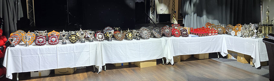 Trophy table at Presentation Night 2026